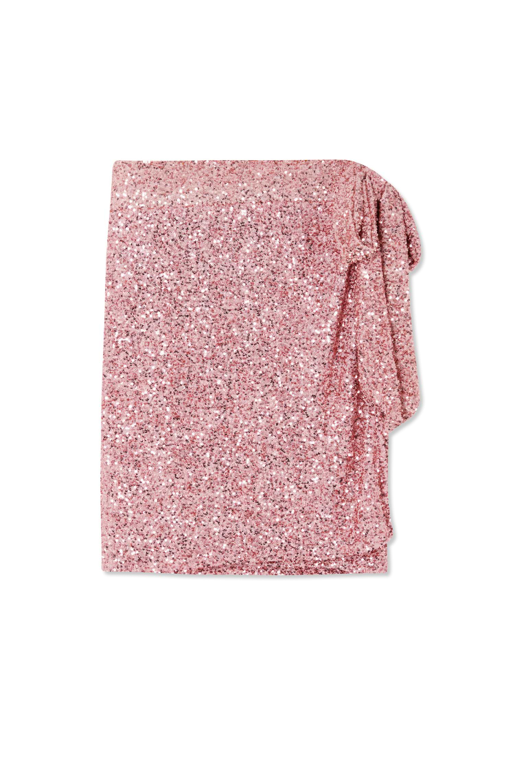 Pink Sequin Mini Jaspre Skirt