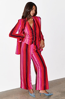 Thumbnail for caption_Model wears Pink Stripe Monaco Blazer  in UK size 8/ US 4