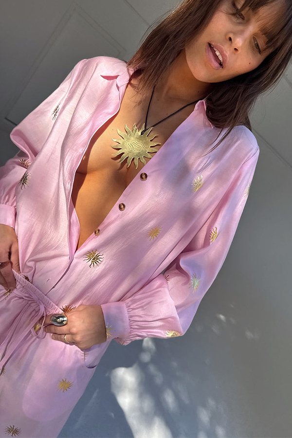 Pink Miley Shirt with Sun Foil