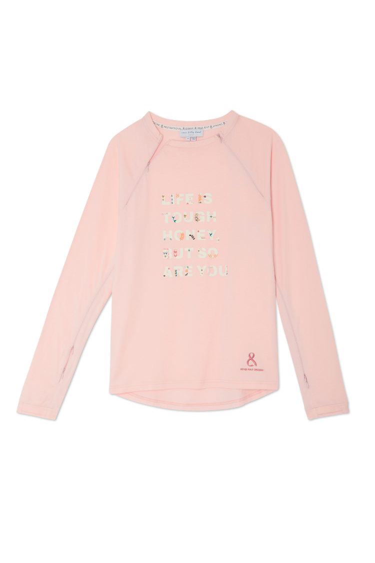 Pink Life is Tough Long Sleeve Accessible T-Shirt