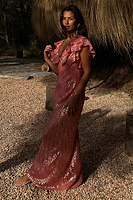 Thumbnail for Pink Jacquard Tilda Dress Petite