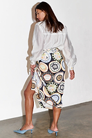 Thumbnail for caption_Model wears Mono Mosaic Plate Jaspre Wrap Skirt in UK size 10/ US 6
