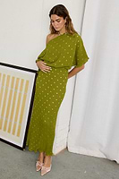 Thumbnail for caption_Model wears Olive Tilly Dress in UK size 10/ US 6