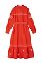 Red and Cream Pollenca Shirt Dress