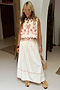 Cream and Red Pollenca Skirt