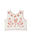 Cream and Red Pollenca Top