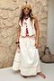 Cream and Red Pollenca Skirt