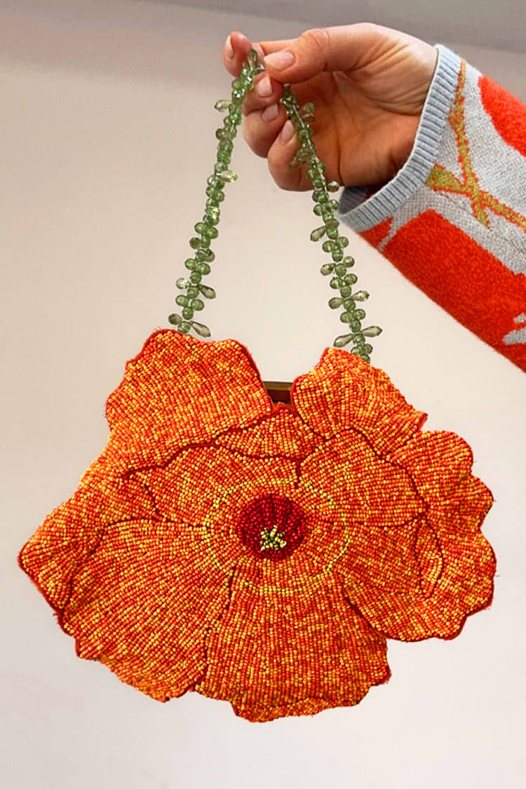 Poppy Beaded Bag