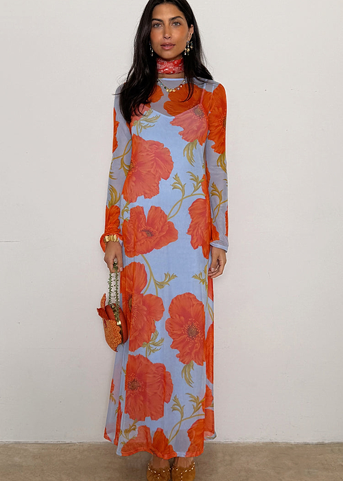 Blue Poppy Aria Mesh Dress