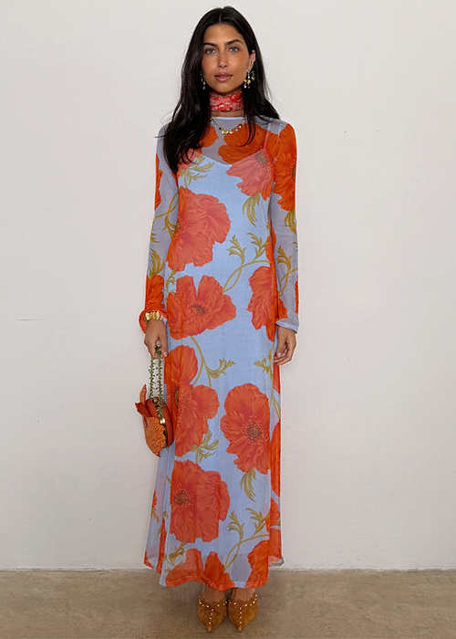 Blue Poppy Aria Mesh Dress