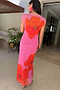 Pink Poppy Sleeveless Mesh Dress