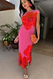 Pink Poppy Sleeveless Mesh Dress