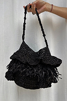 Thumbnail for Black Raffia Bag