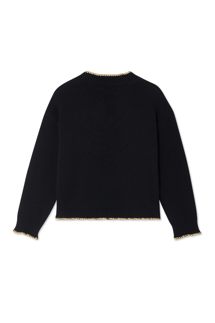 Black Raffia Cardi
