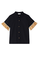 Thumbnail for Black Raffia Shirt