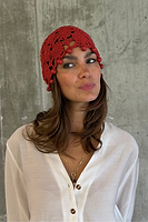 Thumbnail for Red Crochet Beanie