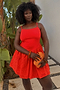 Red Broderie Mini Lola Dress