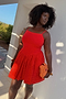 Red Broderie Mini Lola Dress