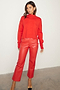 Red Copenhagen Knit Jumper with NFD Logo Embroidery