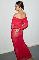 Thumbnail for caption_Model wears Red Diaz Dress in UK size 8/ US 4