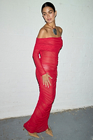 Thumbnail for caption_Model wears Red Diaz Dress in UK size 8/ US 4