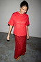 Red Sequin Dorris Skirt