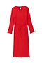 Red Gaia Plisse Dress Petite
