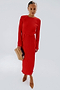 Red Gaia Plisse Dress Petite