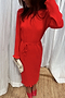 Red Gaia Plisse Dress Petite