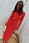 Red Gaia Plisse Dress