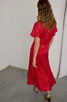 Thumbnail for caption_Model wears  Red Kissed by NFD Erin Dress in UK size 8/ US 4