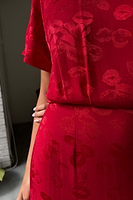 Thumbnail for caption_Model wears  Red Kissed by NFD Erin Dress in UK size 8/ US 4