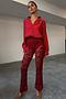 Burgundy Lace Trousers Petite