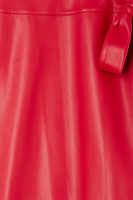 Thumbnail for Deep Red Vegan Leather Jaspre Skirt Petite