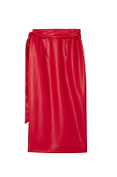 Thumbnail for Deep Red Vegan Leather Jaspre Skirt