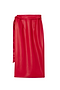 Deep Red Vegan Leather Jaspre Skirt Petite