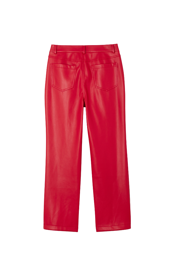 Red pvc trousers store