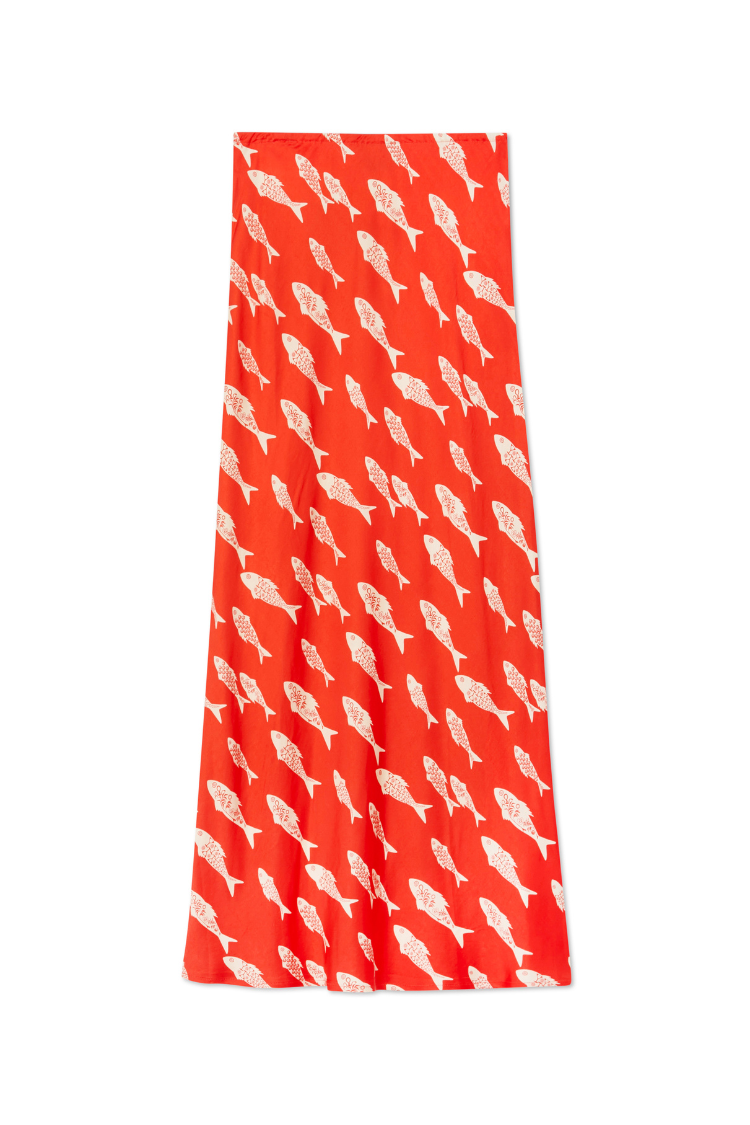 Red Marina Dorris Skirt