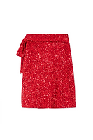 Thumbnail for Red Sequin Mini Jaspre Skirt