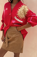 Thumbnail for caption_Model is 5ft4” and is a size S, wearing a size M