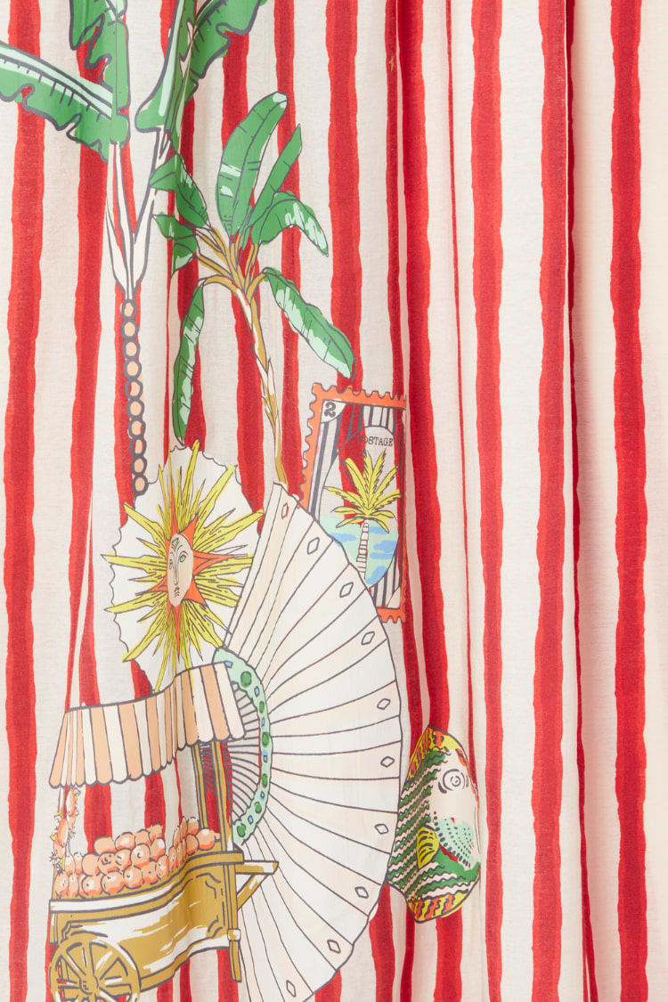 Red Stripe Nara Dress