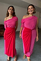 Pink and Red Ella Wrap Dress