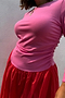 Red and Pink Long Sleeve Lola Dress