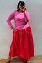 Red and Pink Long Sleeve Lola Dress