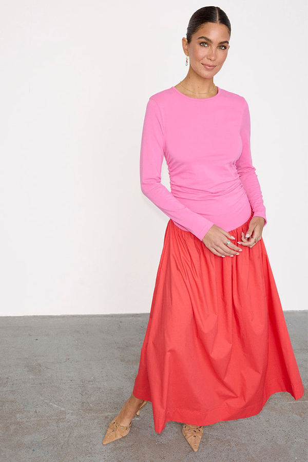Red and Pink Long Sleeve Lola Dress