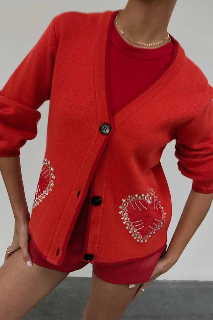 Love heart cardigan best sale