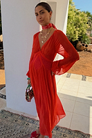 Thumbnail for Red and Pink Reign Dress Petite