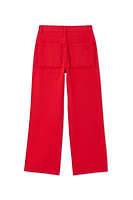 Thumbnail for Red Denim Scallop Jeans Petite
