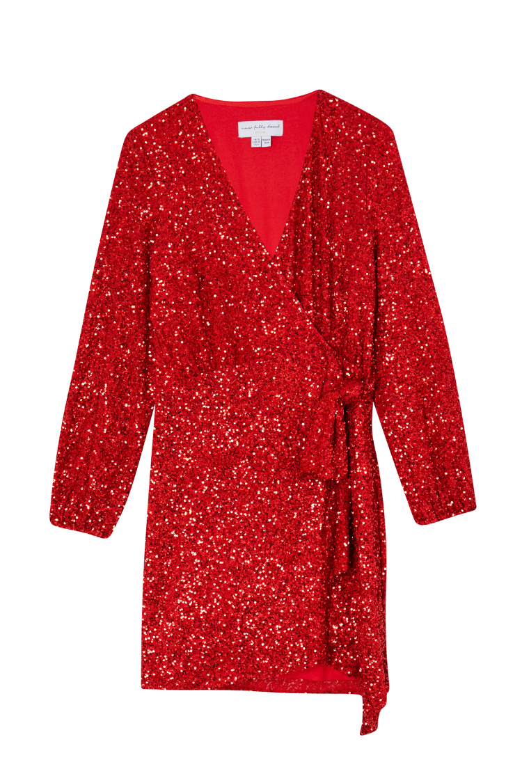 Red Sequin Mini Vienna Dress