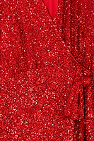 Thumbnail for Red Sequin Mini Vienna Dress